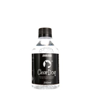 Garrafa de solução ClearDog da marca DabDog para limpar acessórios de vidro e metal, modelo de 250ml