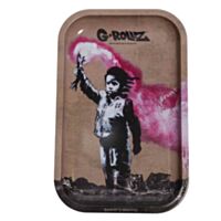 Bandeja de Metal G Rollz Banksy's Torch Boy Pequena, visão frontal