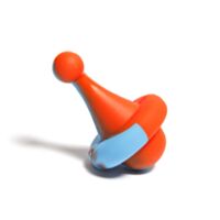 Carb cap de silicone gastronômico, modelo pino, cor azul e laranja