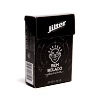 Caixa de filtros Jilter, da marca Bem Bolado,  com 42 filtros na caixa, feitos em celulose