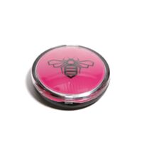 Slick pote de acrílico com silicone gastronômico da marca Cultura Dab, modelo Base com capacidade de 6ml, cor rosa, modelo abelha