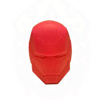 Slick pote de silicone gastronômico com fechamento hermético modelo Homem de Ferro com capacidade de 8ml, cor vermelho