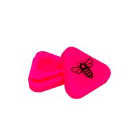 Slick pote de silicone gastronômico com fechamento hermético da marca Cultura Dab, modelo triangular com capacidade de 1,5ml, cor rosa