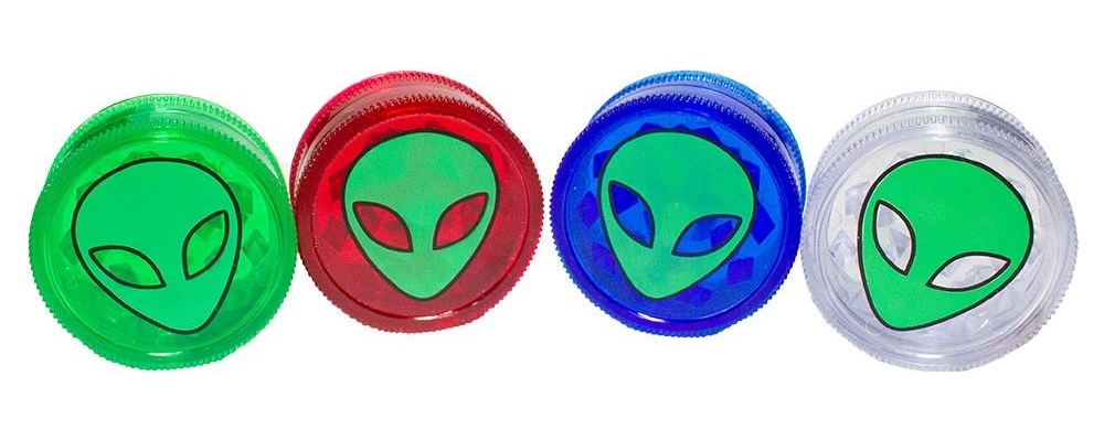 Diferentes cores do dichavador de acrílico modelo Alien